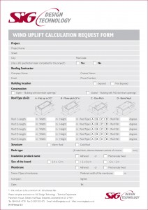 SIG D&T Wind Calc Request Form