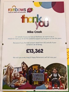 Fundraising Certificate Mike Crook