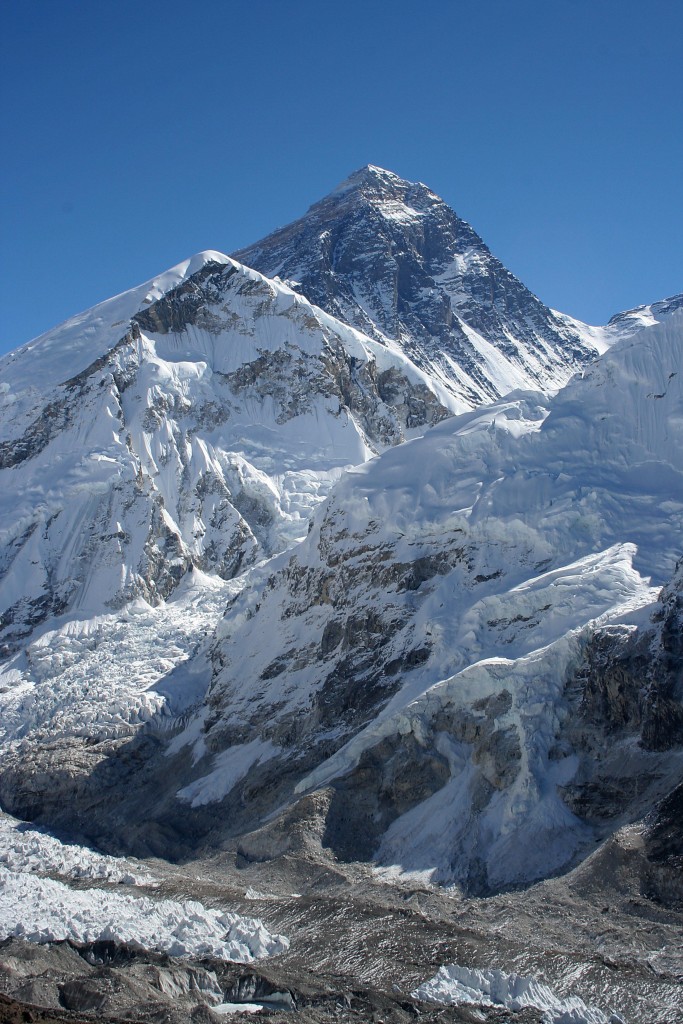 Mount Everest as viewed from Kala Patthar (Wikimedia Commons)]