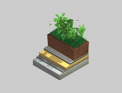 Intensive Green Roof Render