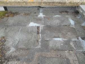 Patched Flat Roof Leaks
