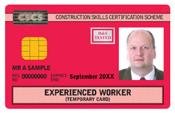 Sample Red CSCS Card