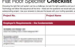 Flat Roof Checklist for Specifiers