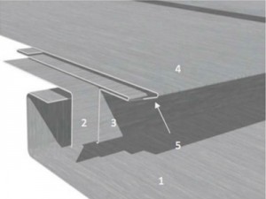 Standing Seam ZInc Roof Step Joint Diagram