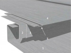 Standing Seam ZInc Roof Step Joint Diagram