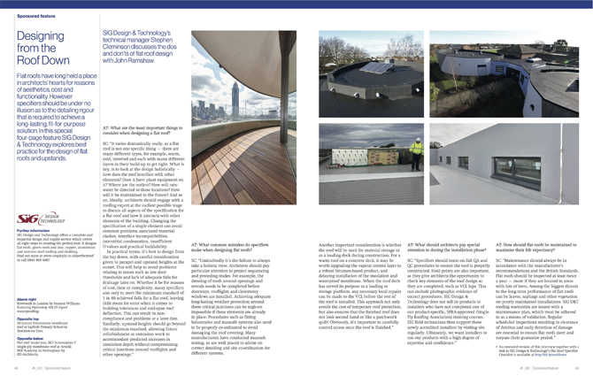 Architecture Today SIG Flat Roofing in Detail - Issue 1 Pages 1-2