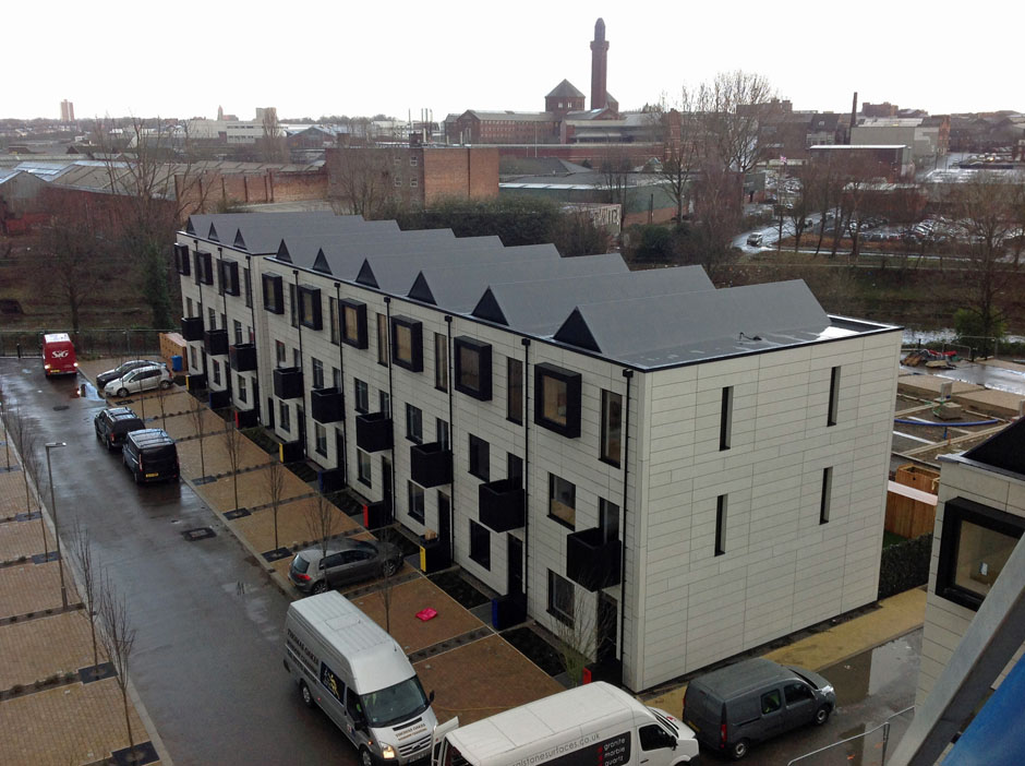 The finished housing units on site