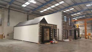 The individual floors under construction