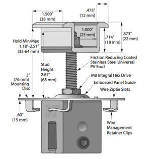 Princess Elizabeth Hospital Guernsey DT Website Case Study Inset Image S-5-PV kit clamp diagram