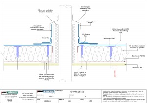 Flat roof penetrations hot pipe penetration detail