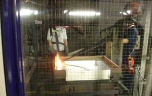 Flat Roof Fire Performance Spread of Flame Test Start