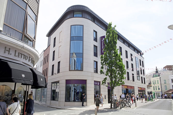 Multi Material Roofing at Premier Inn St Helier Jersey