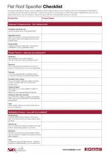 Flat Roof Checklist