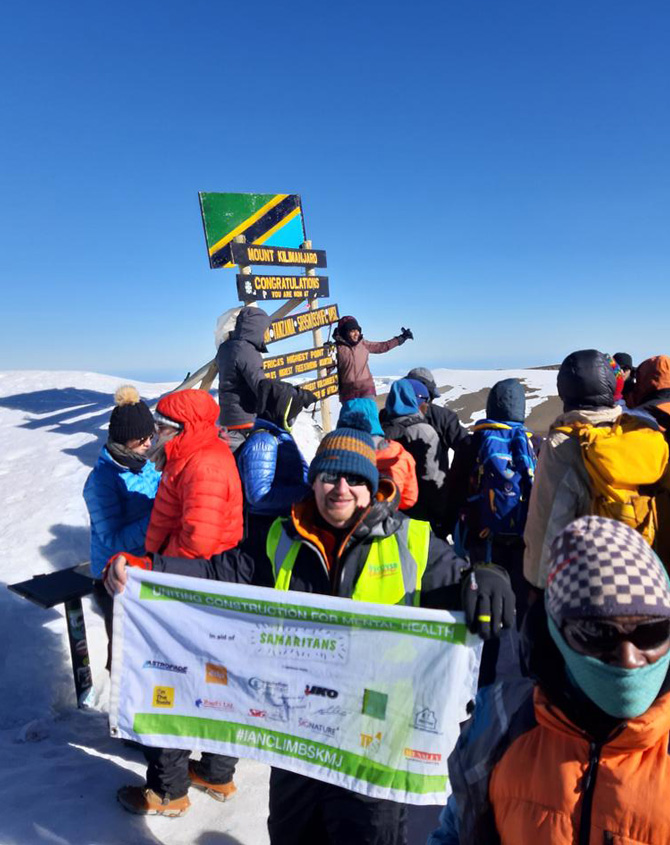 Ian at the summit of Mt Kilimanjaro IanClimbsKMJ