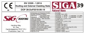 SIGA Crate Label Natural Slate Roofing