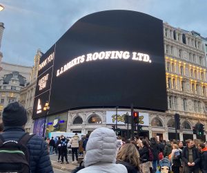 Lucent W1 Piccadilly Lights featuring E J Roberts Roofing Ltd