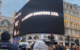 Lucent W1 Piccadilly Lights featuring E J Roberts Roofing Ltd